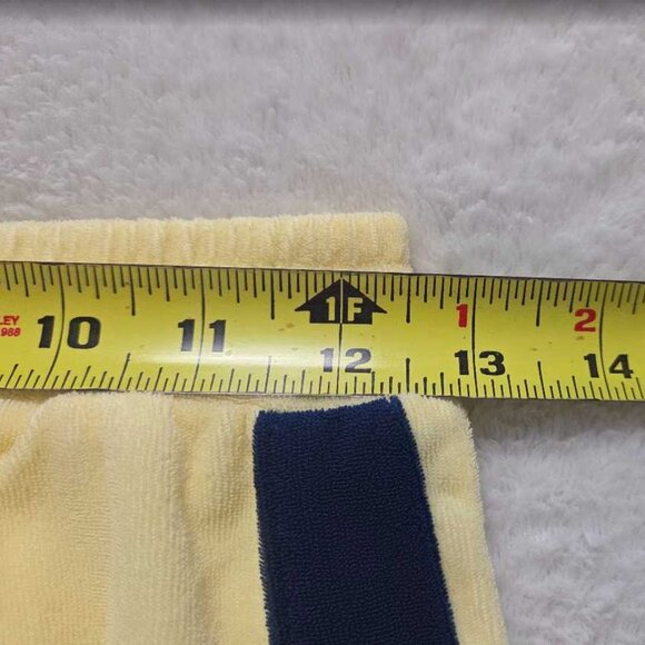 New XS Araminta James x Anthropologie Voyage terry mini skirt Lemon Cream - Picture 8 of 9